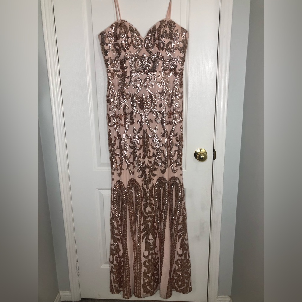 Formal floor length gown.